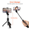 HyperGear Vlogging Tripod & Selfie Stick in One Includes Phone and Camera Mounts Rotating & Tilt Adjustments with Bluetooth Remote Adjustable to 39In Length Foldable & Compact - Black - product image 2 of 5