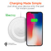 HyperGear Qi Wireless Charging Pad 15W Fast Charge Includes Charging Cable and Wall Charger - White - product image 2 of 5