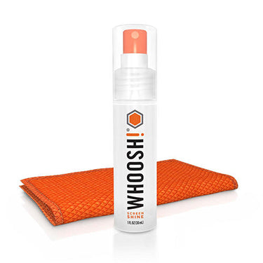 Whoosh Whoosh! Screen Shine 30mL Go Spray with 1 Cloth 6in x 6in Non-Toxic Alcohol & Ammonia Free Formula (SKU: 38755)