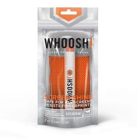 Whoosh! Whoosh! Screen Shine 8mL Pocket Spray with 1 Cloth Non-Toxic Alcohol & Ammonia Free Formula (UPC: 8372960000690)