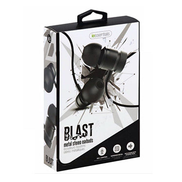 iEssentials iEssentials Earbud Blast with Mic Black 3.5mm (UPC: 7583021679990)