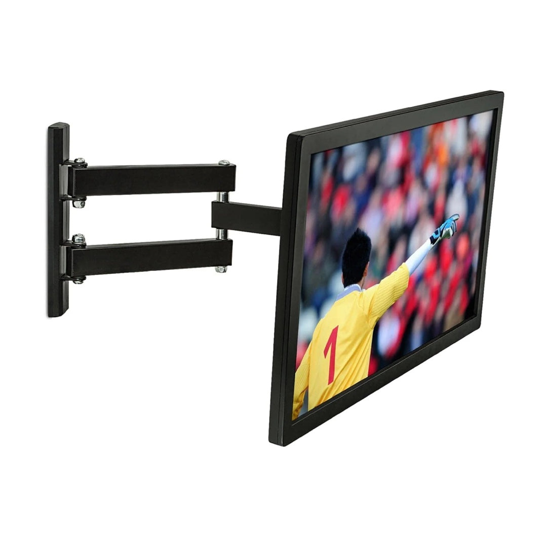 Mount-It! TV Wall Mount Full Motion up to 42 In up to 66 lbs Vesa Swivel Rotate Tilt Single Stud Installation Heavy Duty Steel