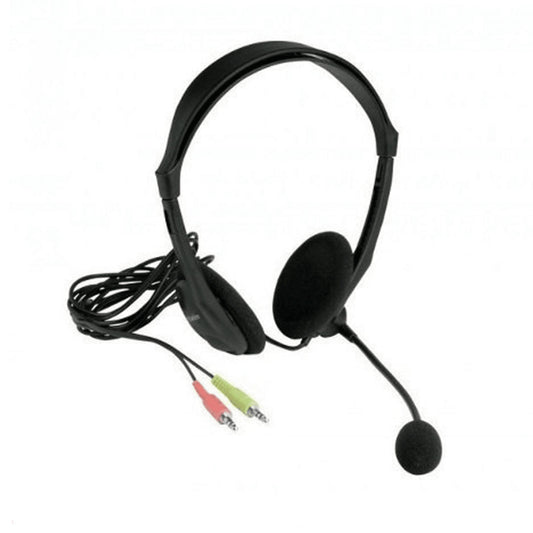 Xtech Xtech Headset Stereo with Boom Mic Volume Control Black 2 x 3.5mm Plugs for Mic & Audio 6ft Cord Light Weight - Black