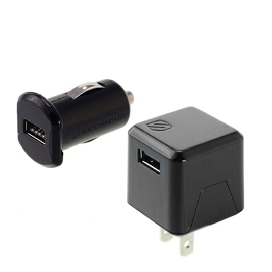 Scosche Scosche Wall & Car Charger Combo Kit Revive 2.4 Amp Kit includes 1 Wall Charger & 1 Car Charger Black 1 Port USB-A