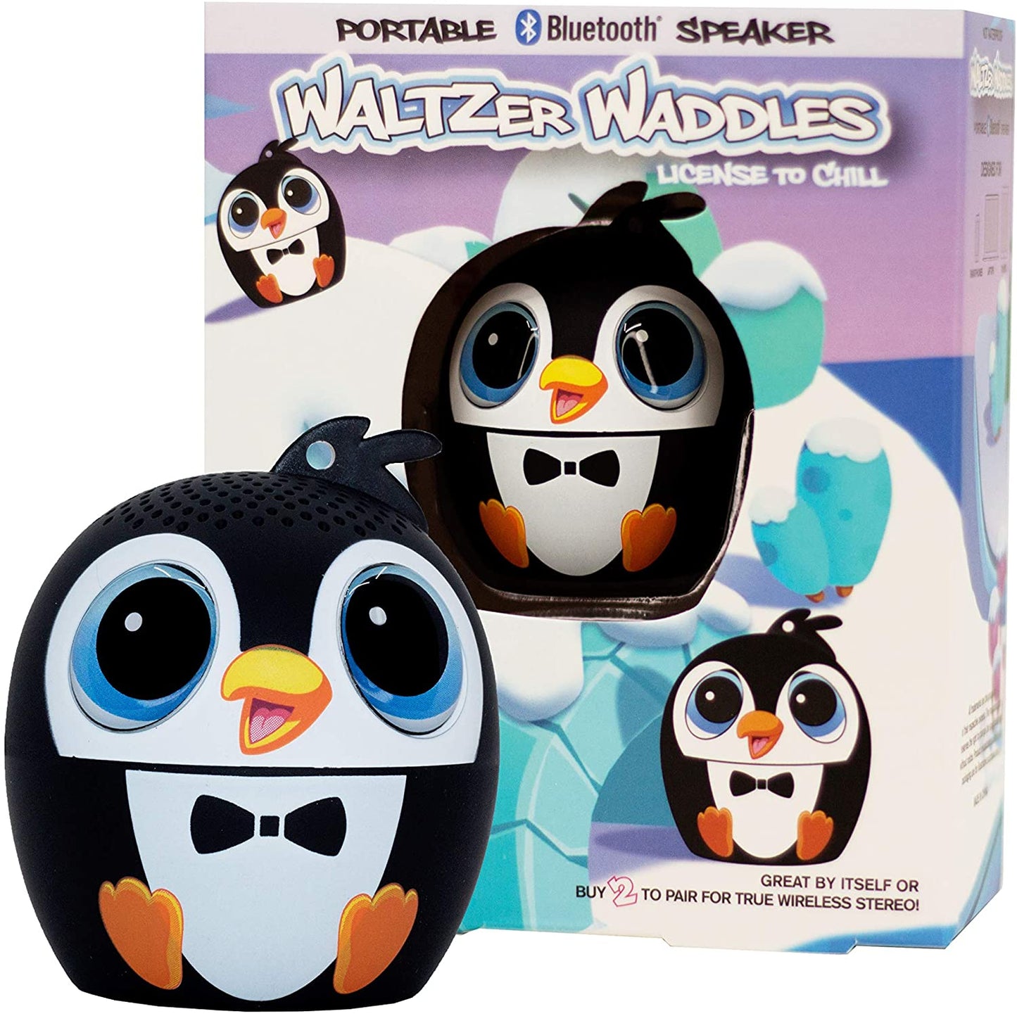 My Audio Pet Speaker Bluetooth Penguin - WALTZer Waddles TWS & Lanyard Included 3 Watts Built in Mic Selfie Remote