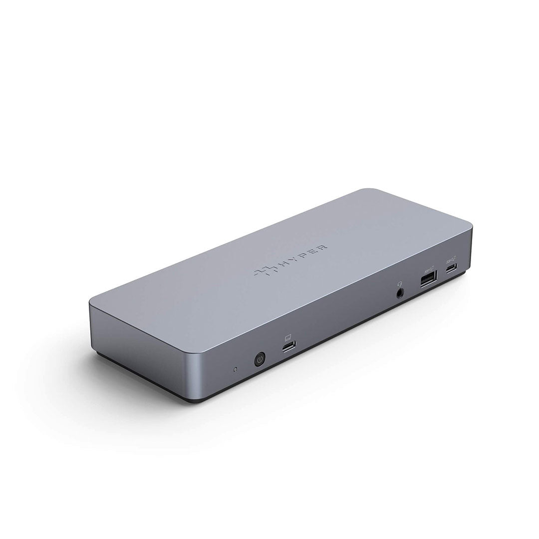 Hyper Docking Station USB-C Universal HyperDrive 14 Port Dual or Triple Monitor Support - Chromebook Certified - Silver