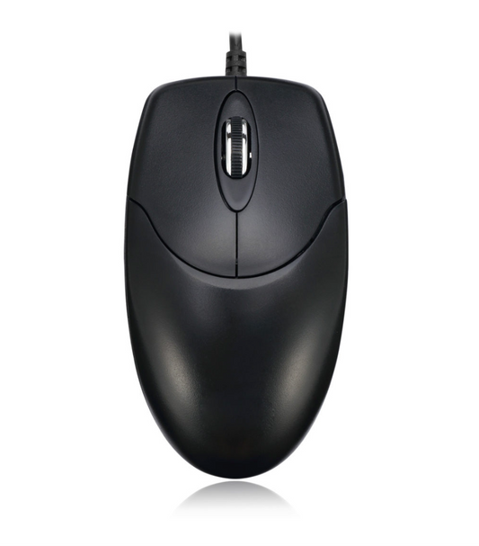 Adesso Adesso Mouse Wired 3 Button PS/2 Scroll Optical PC/Mac - Black