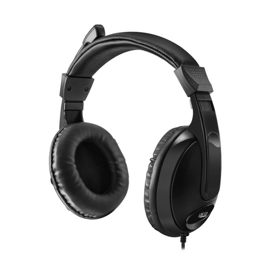 Adesso Adesso Headset Stereo with Boom Mic 3.5mm Multi-Media Volume and Call Controls Comfortable Adjustable Headband - Black