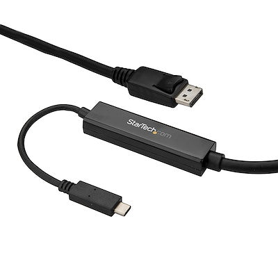 StarTech StarTech Adapter USB-C Male to DisplayPort Male 9.8ft Cable 4K Thunderbolt 3 Compatible - Black (SKU: 52162)