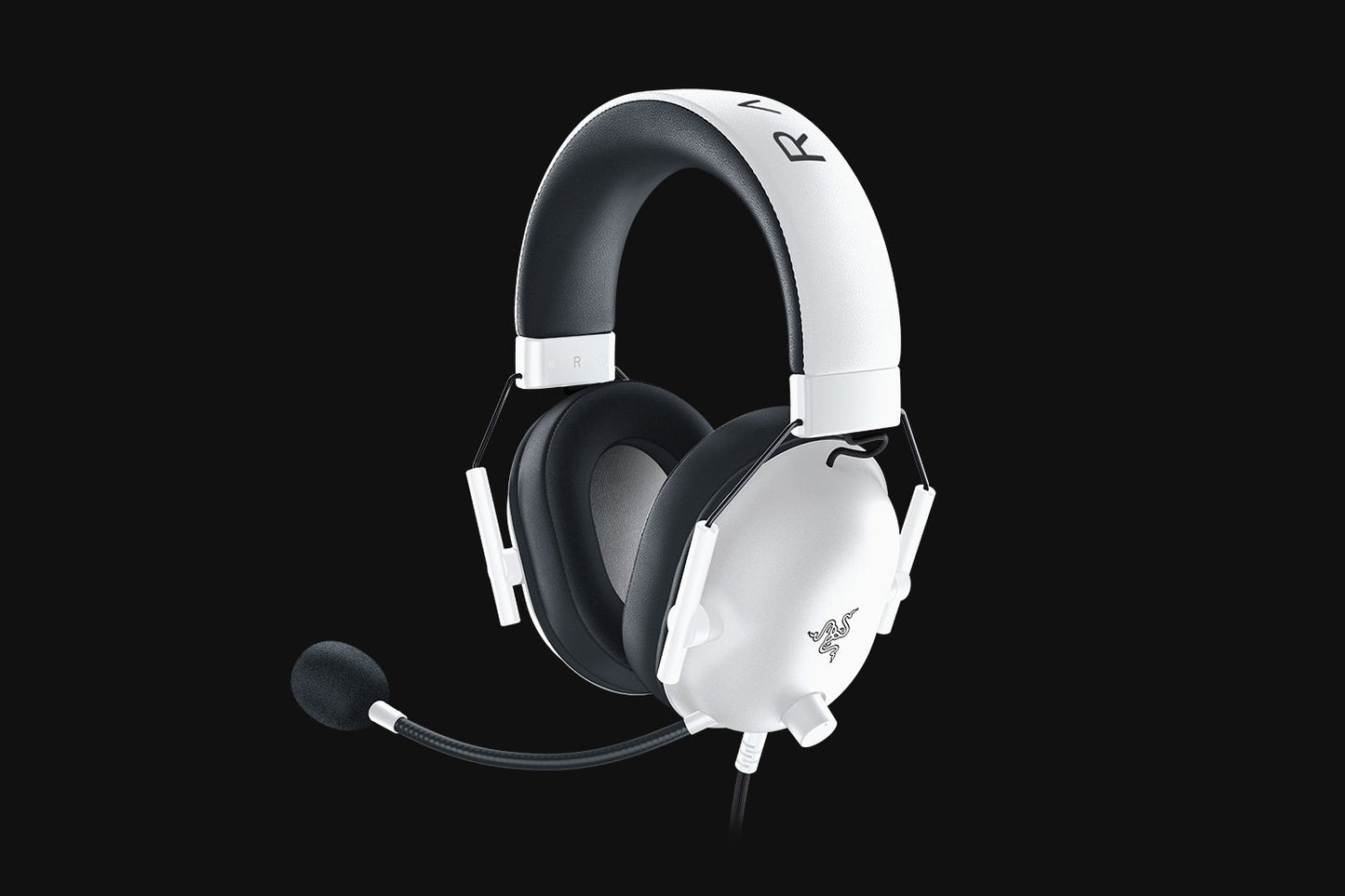 Razer Gaming Headset Wired BlackShark V2 X with Boom Mic HyperClear Advanced Passive Noise Cancelling 7.1 Surround Sound - White