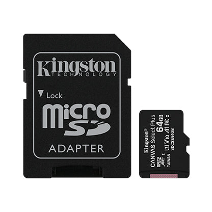 Kingston MicroSD Memory Card 128GB Canvas Select Plus with SD Adapter 100MB/s - Black
