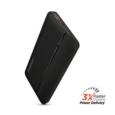 HyperGear Powerbank 10000mAh ClearCharge XL 3 Port USB-A x2 (22.5W) USB-C (20W) PD Fast Charge - Clear - product image 3 of 5