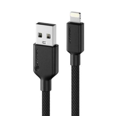 Alogic Alogic Charge & Sync Lightning MFI to USB-A Double Braided Cable Extremely Strong 6ft Elements Pro 480Mbps - Black