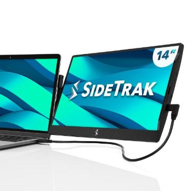 SideTrak SideTrak Laptop Monitor 14in Swivel Portable Monitor Rotate 360 Deg Attach to Laptop Kickstand HDMI & USB-C Cables