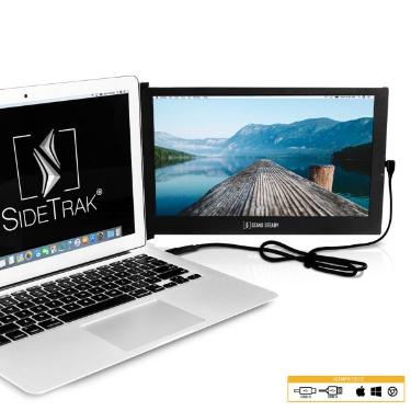 SideTrak SideTrak Laptop Monitor 12.5in Slide HD Portable Monitor Rotate 180 Deg Attach to Laptop HDMI & USB-C Cables