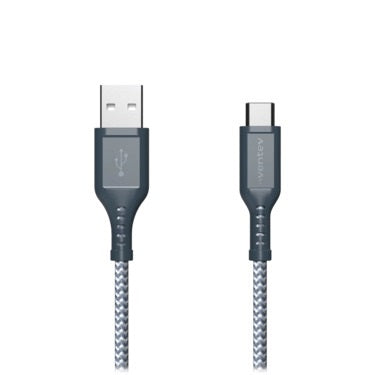 Ventev Ventev Charge & Sync USB-C to USB-A Cable 6ft Braided High Speed 2X Copper Fast Charge Reinforced Connector - Box -