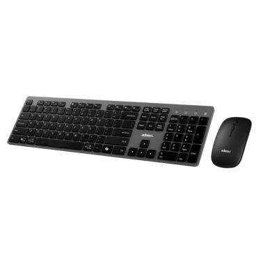 Adesso Keyboard & Mouse Combo Kit Wireless 2.4Ghz French Canadian Slim Full Size with CoPilot Ai 1200dpi Mouse - PC/Mac/Android - Black