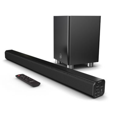 Majority Majority Bluetooth Sound Bar with Subwoofer 150W K2 2.1 Channel HD Sound with Remote - Black (SKU: 53978)