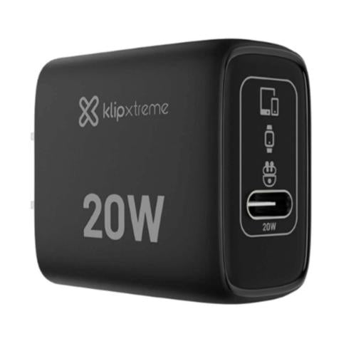 Klipxtreme Klipxtreme Wall Charger 1 Port USB-C 20W GaN PD 3.0 Fast Charge - Black (UPC: 7983020924950) – Image 2