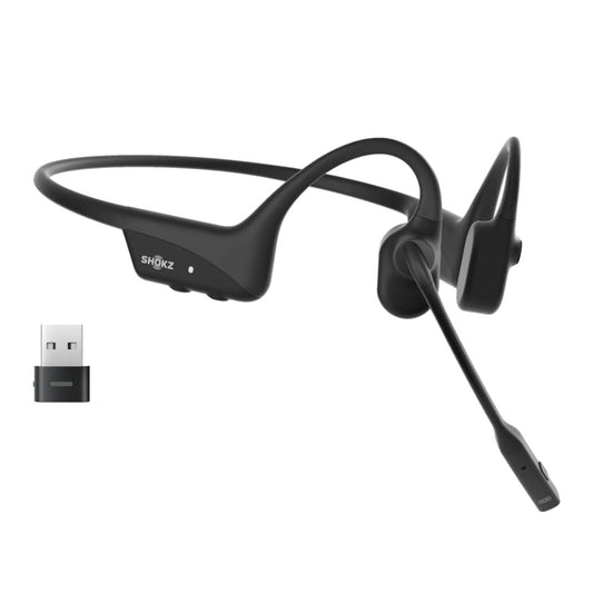 Shokz Shokz OpenComm2 2025 UC with USB-A Dongle Cosmic Black Bluetooth Stereo Headset Noise Cancelling Boom Mic with Mute