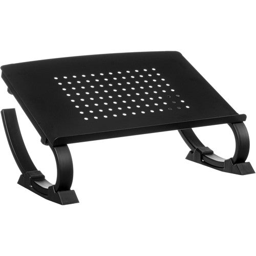 Mount-It! Laptop Riser / Stand Tilting Vented Steel up to 30Lbs Curved Legs Ergonomic - Black