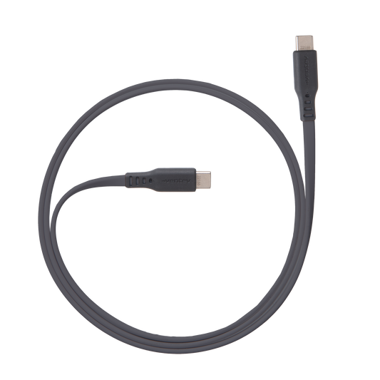 Ventev Ventev Charge & Sync USB-C to USB-C Cable 6ft Flat - Gray (UPC: 8100797204390) – Image 2