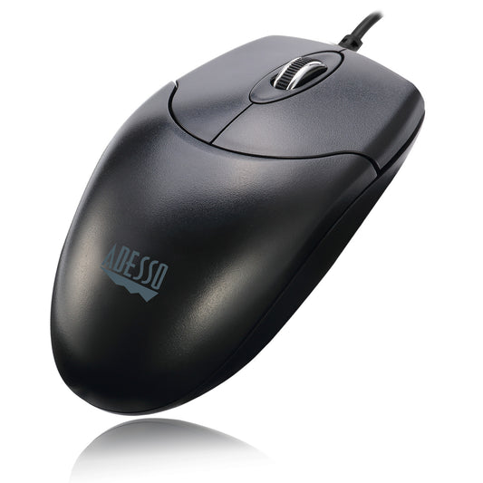 Adesso Mouse Wired HC-3003US 3 Buttons optical scroll up to 1000dpi PC/Mac - Black - product image 2 of 5