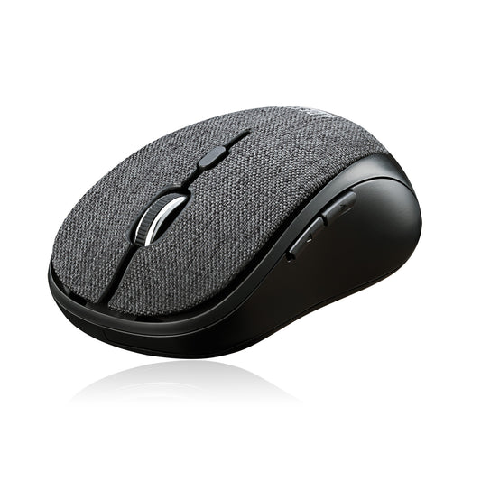 Adesso Mouse Wireless Fabric Mini S80R 6 Button up to 1600dpi PC/Mac - Black - product image 2 of 5