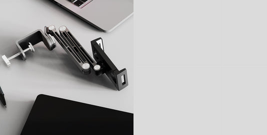 Klipxtreme Klipxtreme Laptop Stand Flexus Aluminum Foldable Ergonomic 7 Height Adjustable Levels 11 - 15in Ultralight Weight