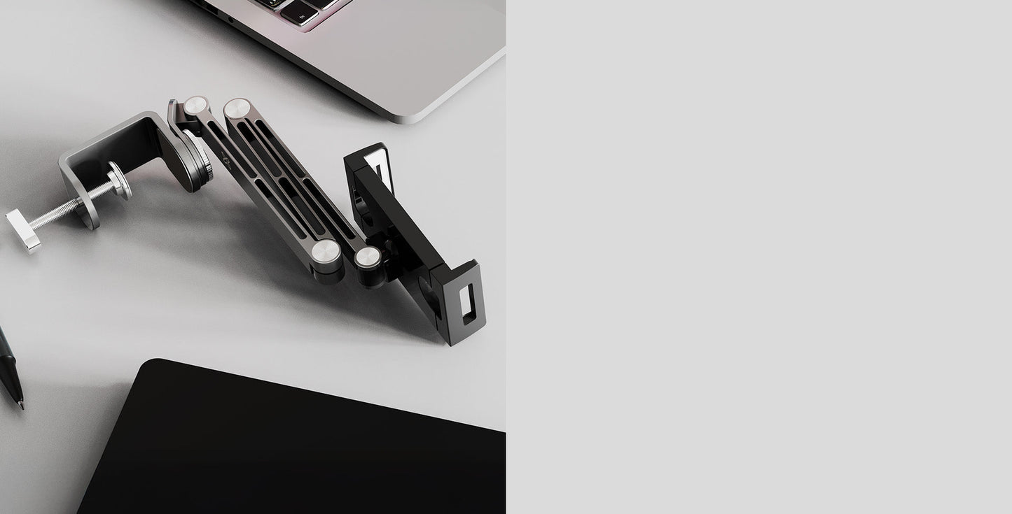Klipxtreme Klipxtreme Laptop Stand Flexus Aluminum Foldable Ergonomic 7 Height Adjustable Levels 11 - 15in Ultralight Weight