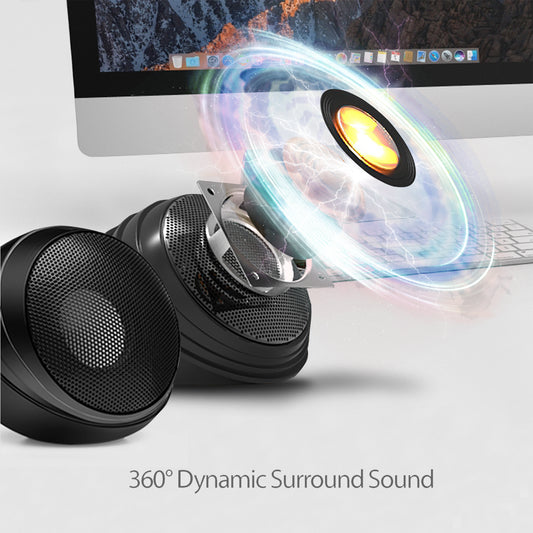 Adesso Computer Speakers 5W USB 2.0 full range Neodymium speaker driver - Black - product image 2 of 5