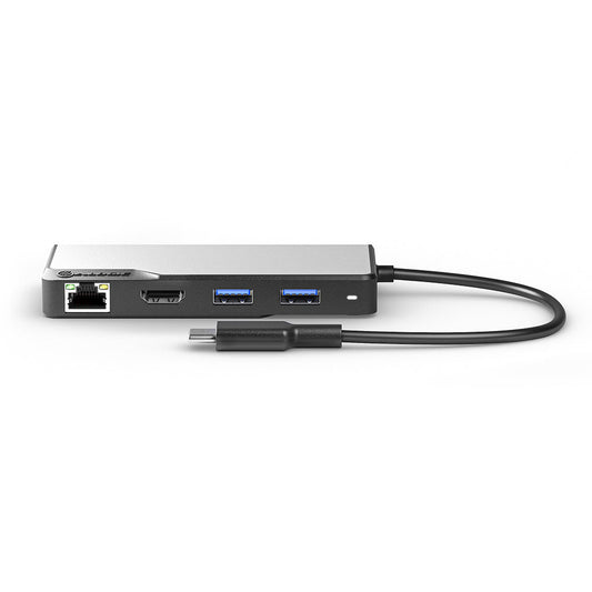 Alogic Hub 6-in-1 USB-C 2x USB-A 3.1 HDMI 4K Ultra HD 60Hz VGA RJ45 Gigabit USB-C 100W Power Pass Through Fusion - Space Grey - product image 2 of 5