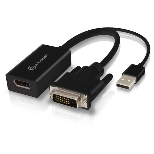 Alogic Adapter DisplayPort Male to DVI Female 8in - Black - product image 2 of 2