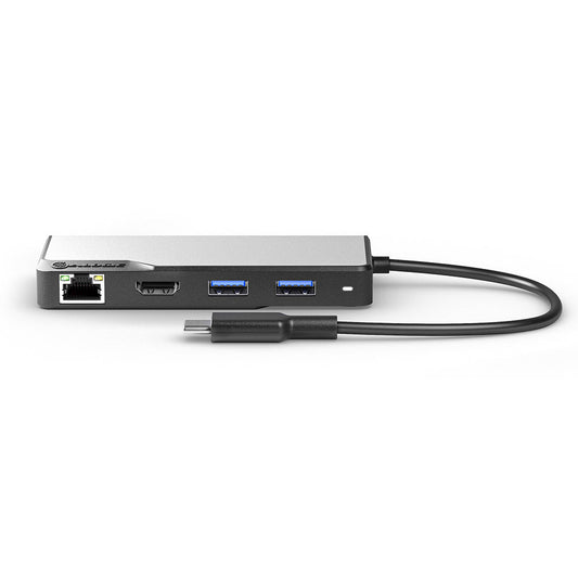 Alogic Hub 5-in-1 USB-C 2x USB-A 3.1 HDMI 4K Ultra HD 60Hz RJ45 Gigabit USB-C 100W Power Pass Through Fusion Alpha V2 - Space Grey - product image 2 of 5