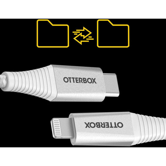 Otterbox OtterBox Charge & Sync Lightning MFI to USB-C Premium Pro Cable 6ft - White