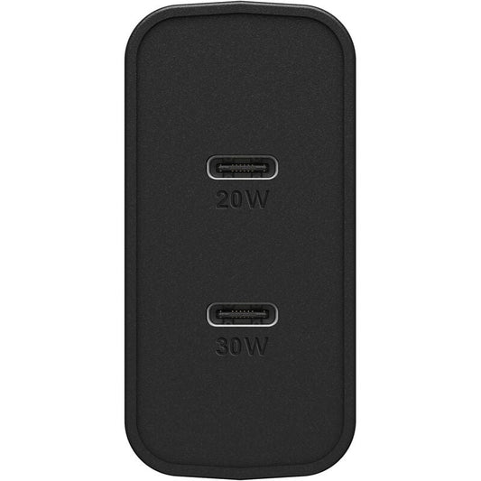 OtterBox Wall Charger 50W 2 Port 1x USB-C PD 20W 1x USB-C PD 30W - Black - product image 2 of 5