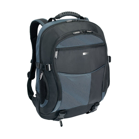 Targus Targus Backpack 17-18In XL Atmosphere Water Repellant Rain Coat with Waist Strap & Phone Pocket - Blue & Black