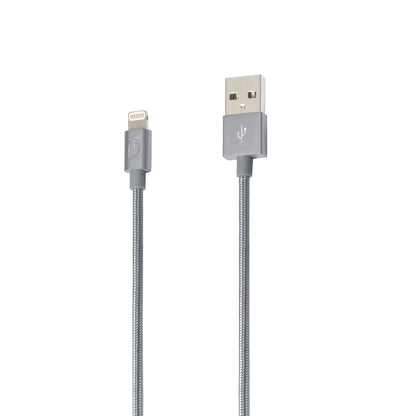 iStore iStore Charge & Sync Lightning to USB-A 4ft MFI Braided Cable - Space Grey (UPC: 092636319717) – Image 5