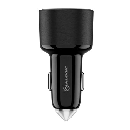 Alogic Car Charger 2 Port Rapid Charge 100W 1x USB-C 65-100W 1x USB-A 18W - Black - product image 4 of 4