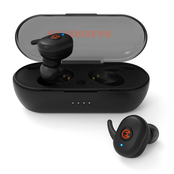 HyperGear Bluetooth Open-Ear True Wireless Earbuds AeroFlex 360 IPX4 Sweatproof Dual Noise Filtering Mics Portable Charging Case 25Hr Playtime - Black - product image 2 of 2