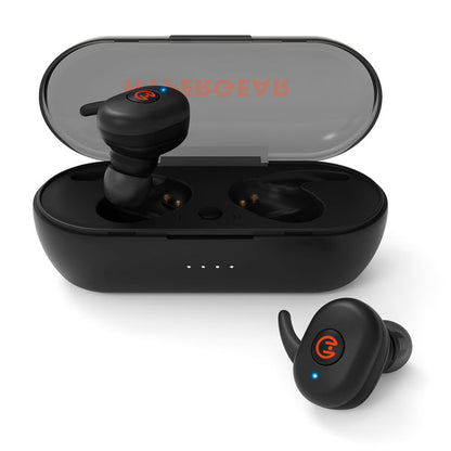 HyperGear Bluetooth Open-Ear True Wireless Earbuds AeroFlex 360 IPX4 Sweatproof Dual Noise Filtering Mics Portable Charging Case 25Hr Playtime - Black - product image 2 of 2