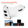 HyperGear Car Charger 2 Port USB-A 3.4 Amp Rapid Charge - White - product image 2 of 5