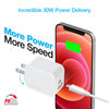Naztech Wall Charger 2 Port USB-C 30W PD + USB-A 12w Fast Charge Folding Prongs - White - product image 4 of 5