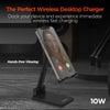 HyperGear Qi Wireless Charging Stand 10W Fast Charge Includes Charging Cable and Wall Charger - Black - product image 2 of 5