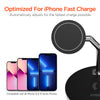 HyperGear Qi Charging Stand 3 in 1 Charge Phone AirPods & Watch (Watch Charging Cable not included) 15W Max Fast Charge MagSafe Compatible LED Base - Black - product image 5 of 5