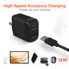 HyperGear Car Charger 2 Port 25W USB-A (12W) USB-C (25W) PD PPS SpeedBoost - Black - product image 4 of 5