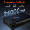 HyperGear Powerbank & Laptop Charging Brick 24000mAh 3 Port 2x USB-A 1x USB-C PD 65W Built in 80W AC Outlet  Charge 4 Devices with Flashlight - Black - product image 3 of 5
