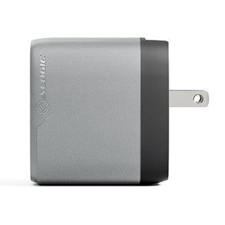 Alogic Wall Charger 1 Port 67W GaN PD USB-C with 3 International Plug Adapters & 6ft USB-C to USB-C 100W Cable & Travel Case - Grey - product image 4 of 5