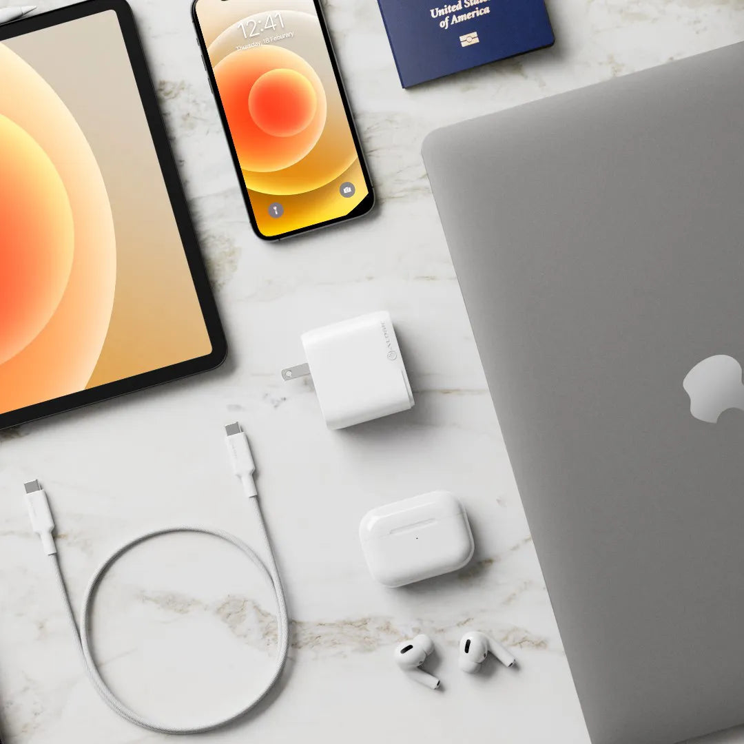 Alogic Wall Charger 1 Port 65W GaN PD USB-C with 6ft USB-C to USB-C Cable Compact Size Rapid Power - White - product image 4 of 5