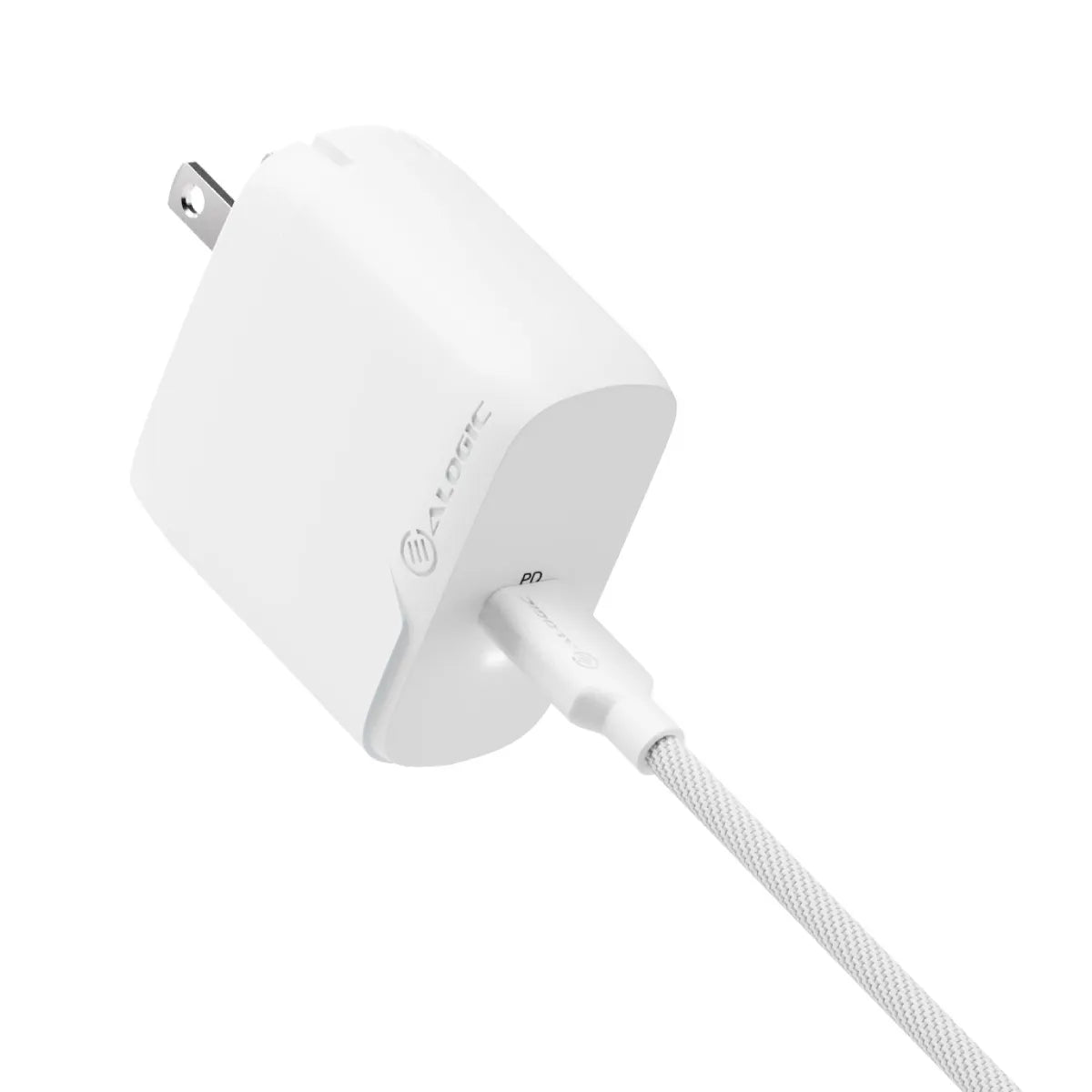 Alogic Wall Charger 1 Port 65W GaN PD USB-C with 6ft USB-C to USB-C Cable Compact Size Rapid Power - White - product image 2 of 5